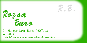 rozsa buro business card